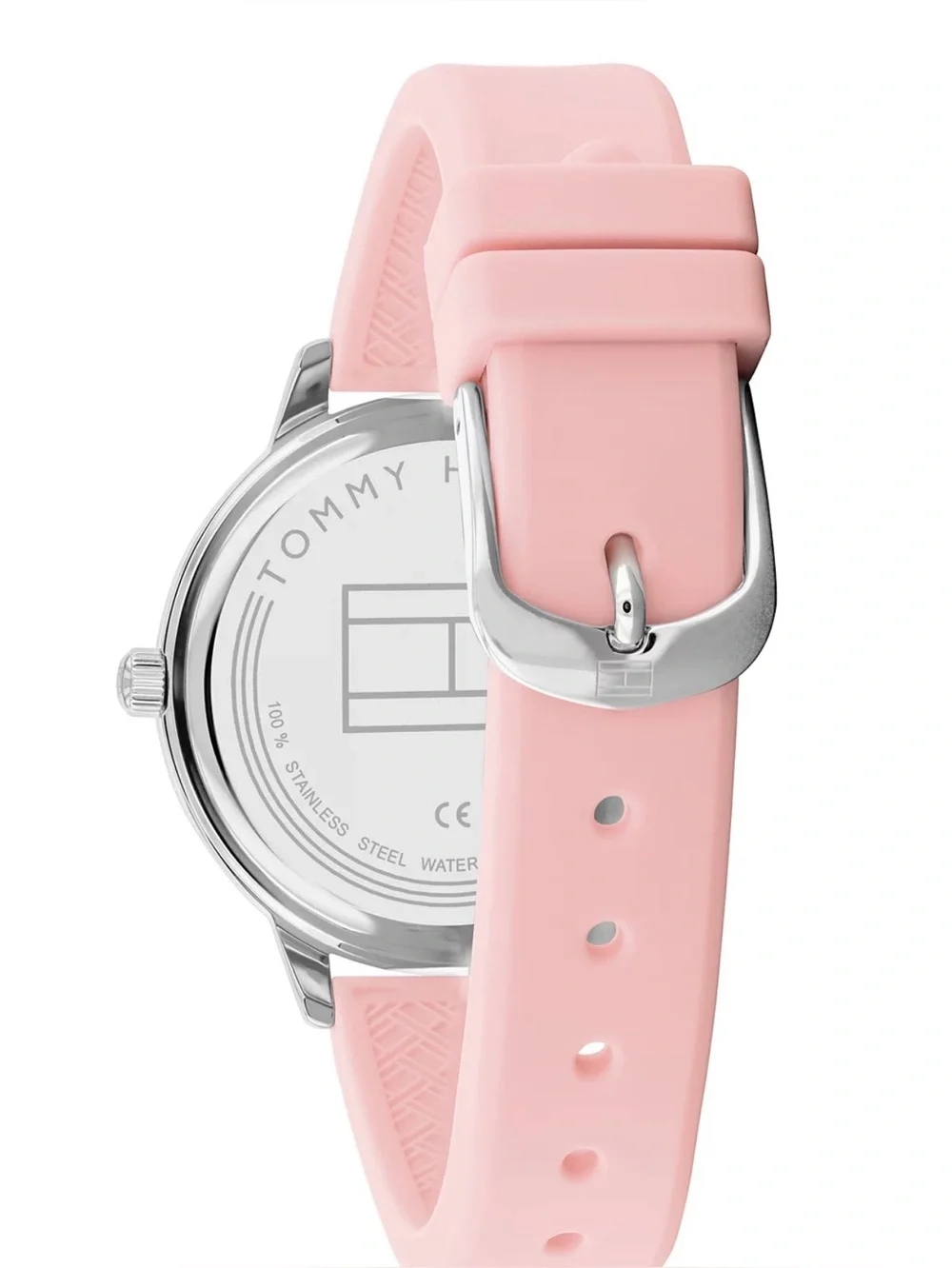 Tommy Hilfiger Pink Silicone Strap Watch 38mm